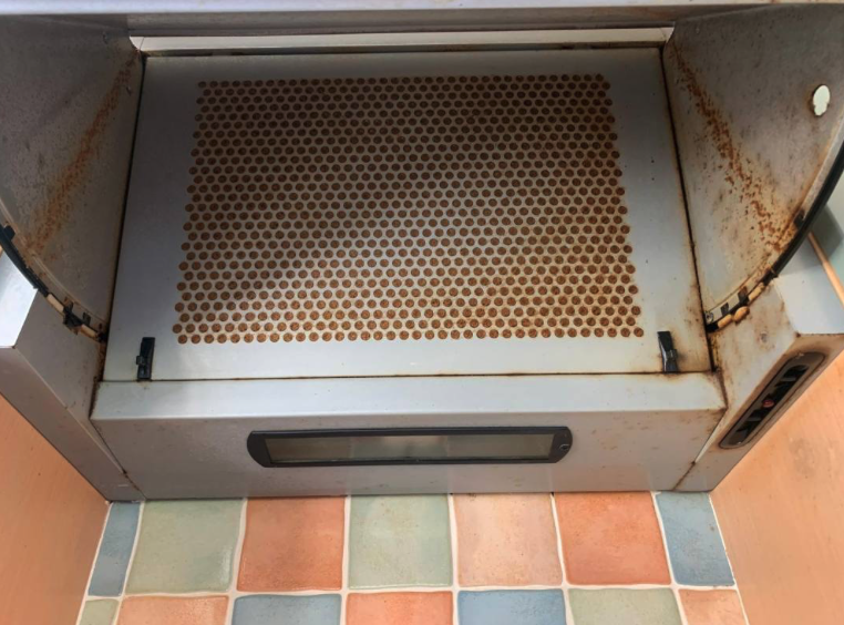 Extractor hood after cleaning