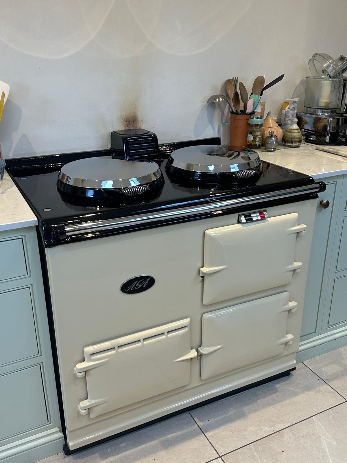 Blue Aga after specialist cleaning