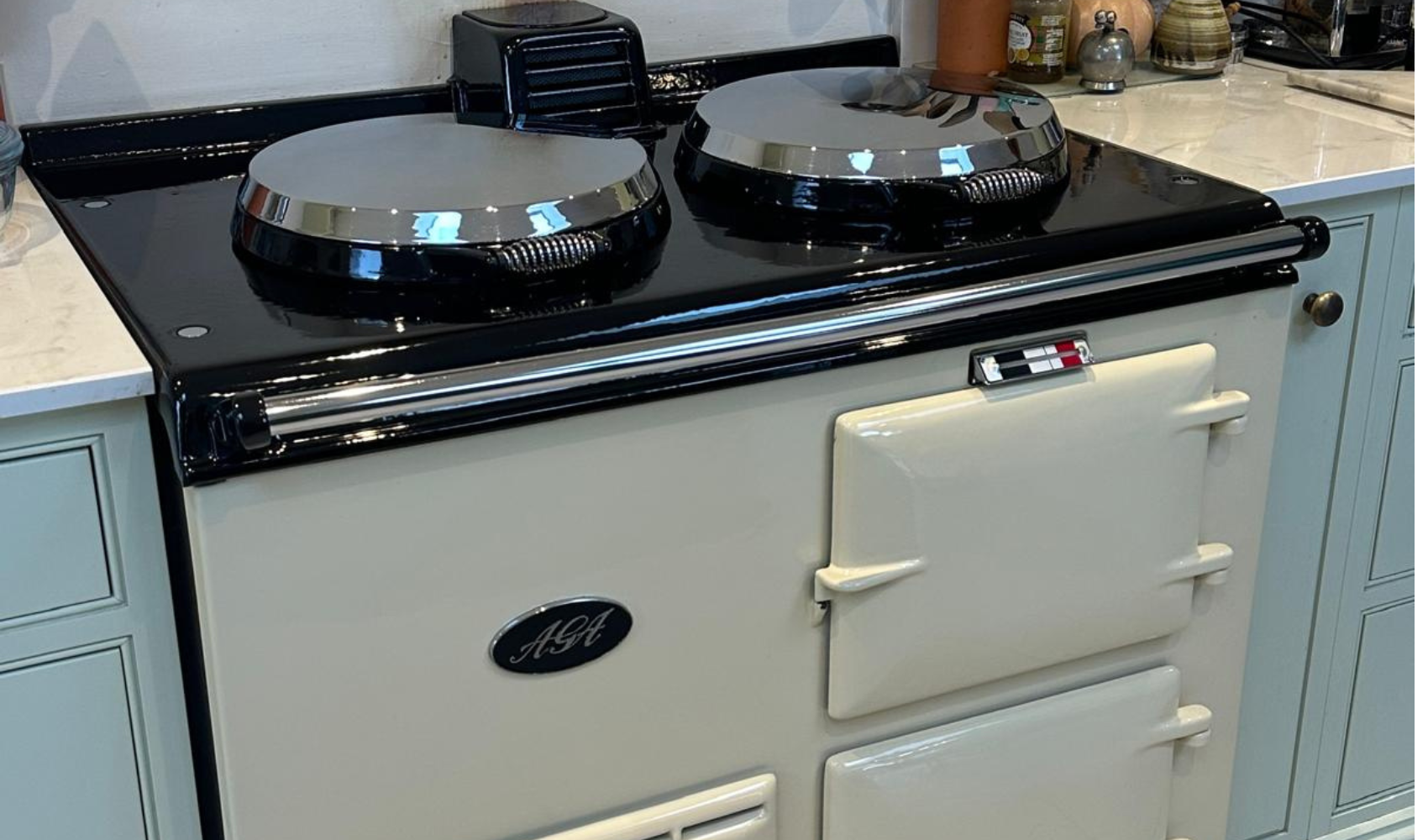 Blue Aga after specialist cleaning